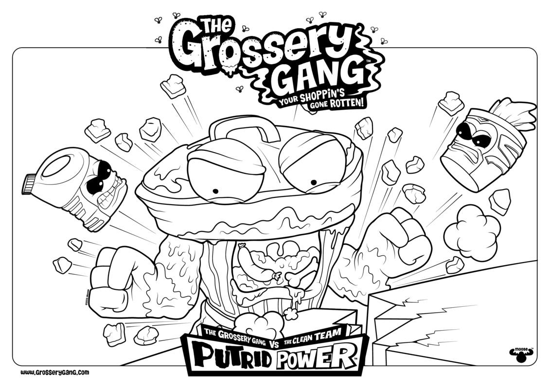 1131x800 Grossery Gang Coloring Pages