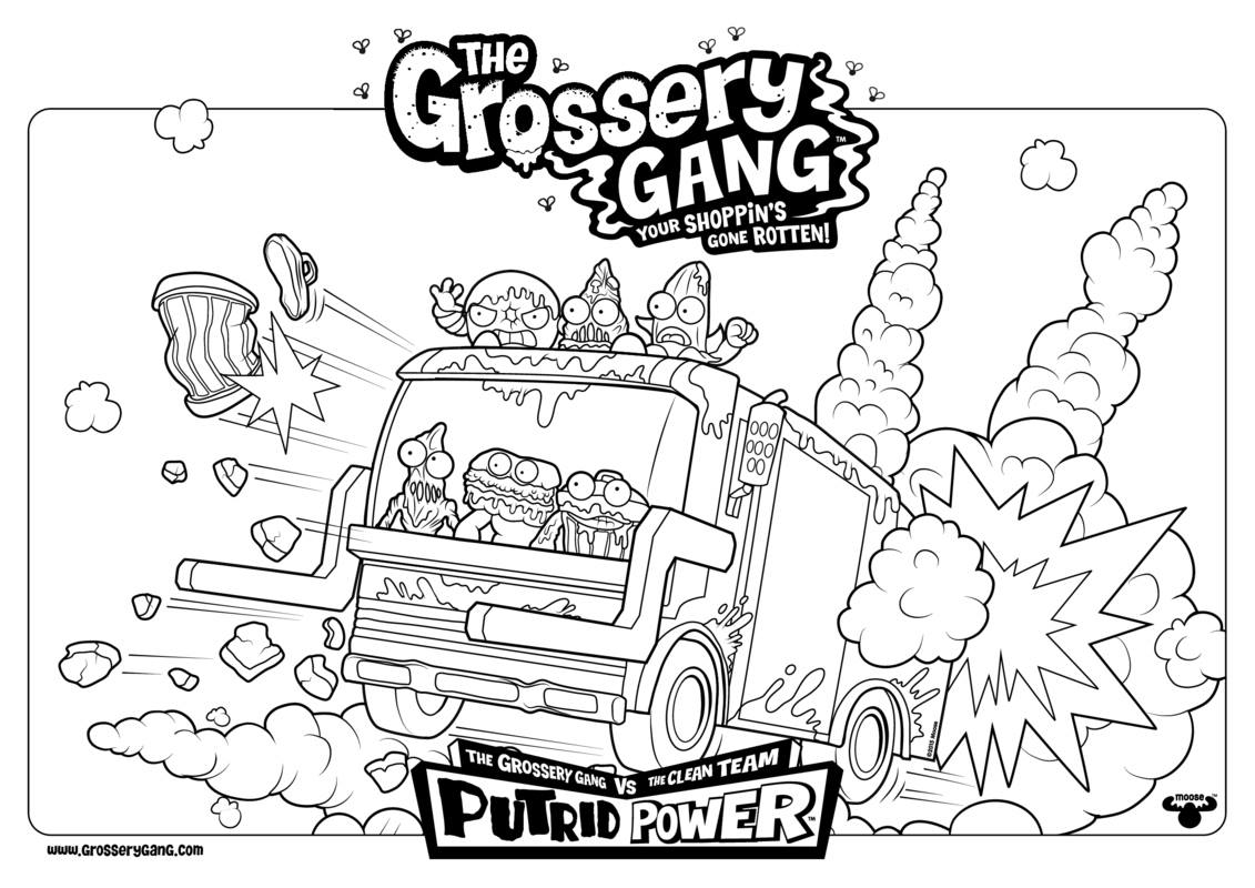 1131x800 Challenge Grossery Gang Coloring Pages Image G