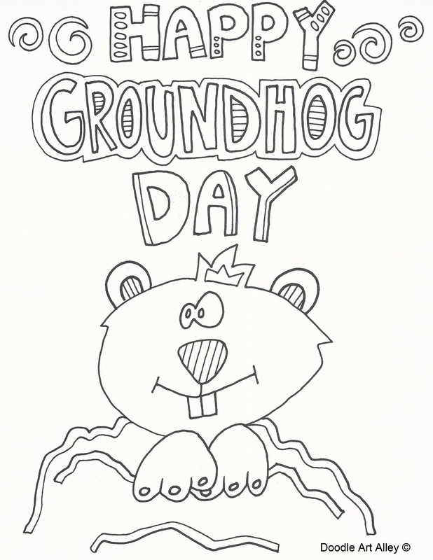 618x800 Groundhog Day Coloring Pages