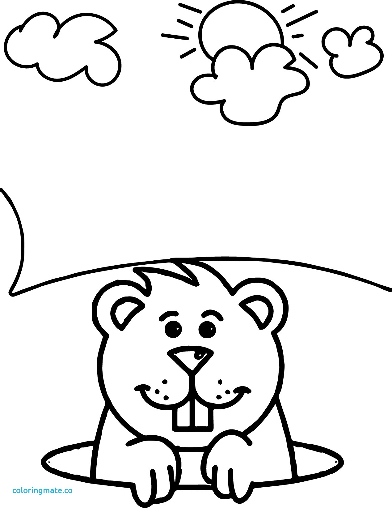 1269x1643 Groundhog Day Coloring Pages For Kids Beautiful Realistic Page
