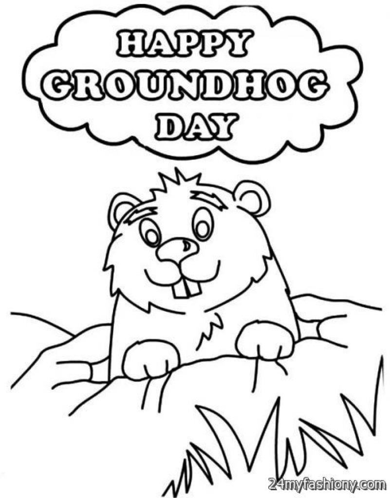 801x1024 Groundhog Day Coloring Sheet Preschool New Page