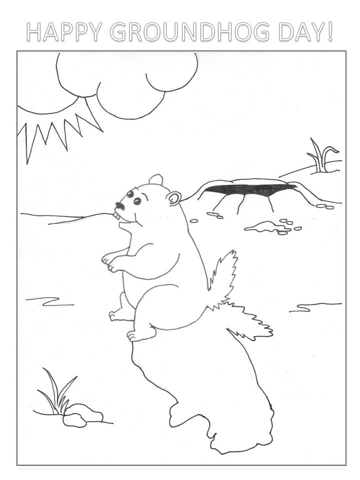 720x960 Groundhog Day Coloring Page! Love My Big Happy Family
