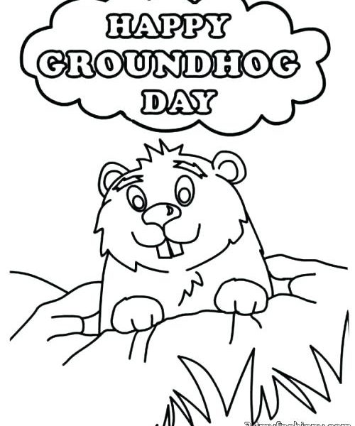 500x600 Groundhog Day Coloring Page Groundhog Day Coloring Pages Happy