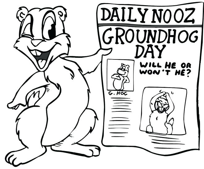 660x546 Groundhog Day Pictures To Color Free Groundhog Day Coloring Pages