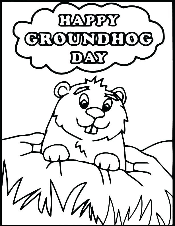 615x792 Groundhog Day Coloring Pages For Kids Free Groundhog Day Coloring