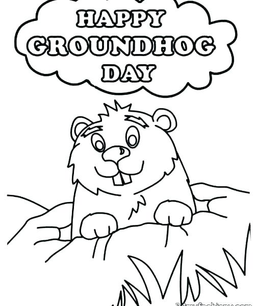 500x600 Groundhog Day Coloring Pages Icontent