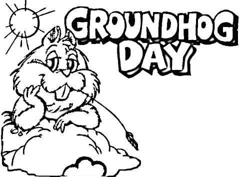 480x354 Ground Hog Coloring Pages Groundhog Day Is Being Hold In Belly
