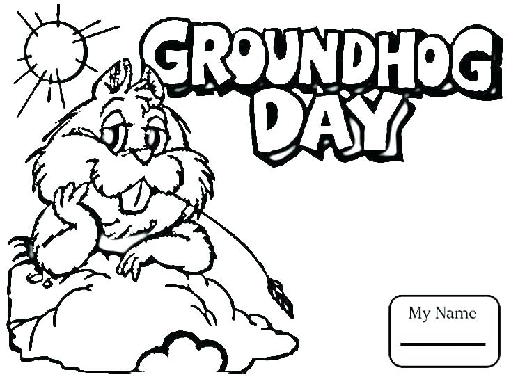 734x542 Coloring Ground Hog Coloring Pages Groundhog Animal Day Free