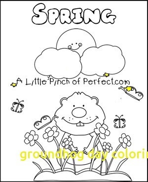 300x369 Groundhog Day Coloring Pages With Groundhog Coloring Pages