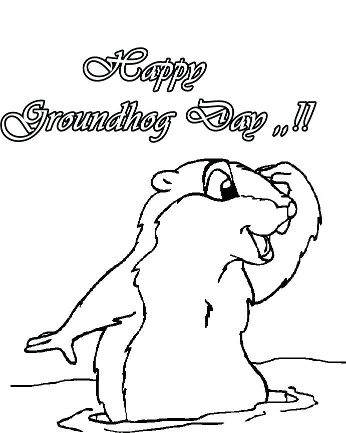 691x866 Groundhog Printable Coloring Pages Groundhog Groundhog Day