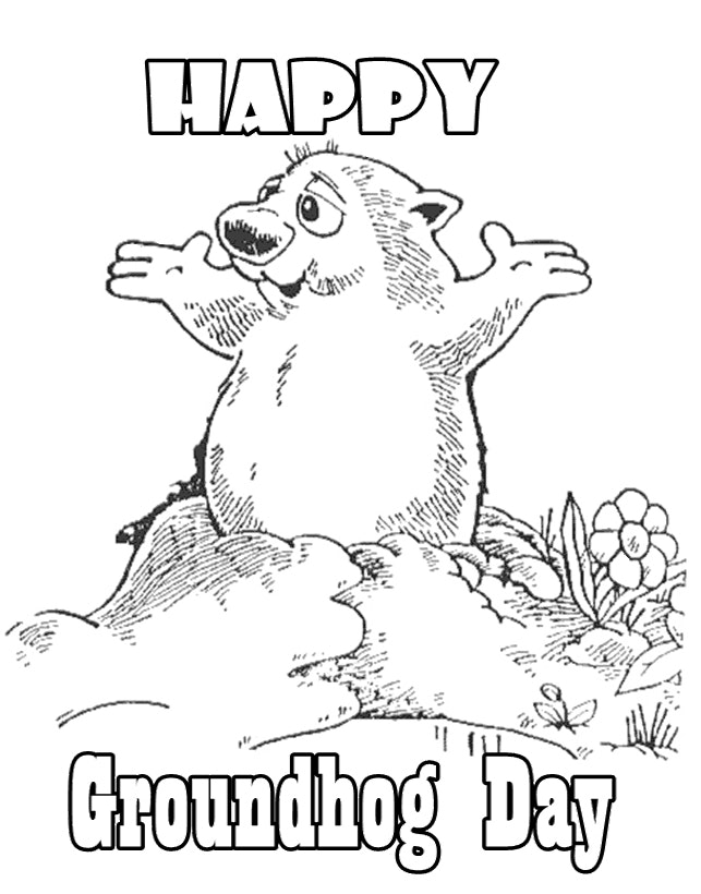 643x820 Groundhog Day Coloring Pages Free Groundhog Day Coloring Pages