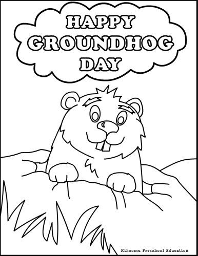 386x500 Happy Groundhog Day Coloring Page For Kids Winter In Preschool
