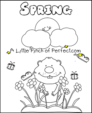 300x369 Groundhog Day Free Printables Coloring Pages On Day Coloring Pages