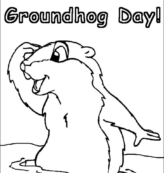567x600 Groundhog Day Printable Coloring Pages Coloring Pages