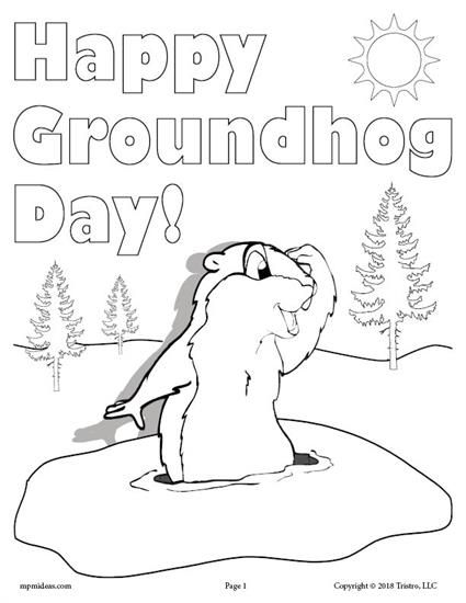 425x550 Happy Groundhog Day Coloring Page For Kids Winter In Preschool