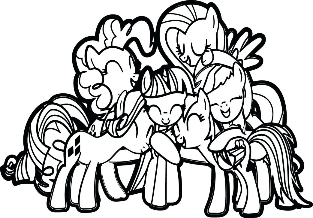 1043x726 Coloring Pages Pony Impressive Of My Little Friendship Is Magic