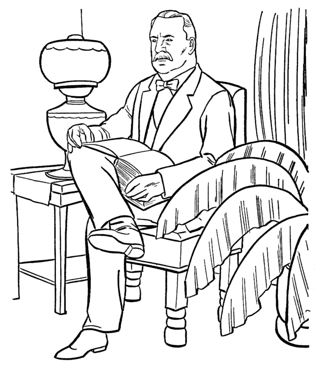 626x726 President Grover Cleveland Coloring Page Coloring Book