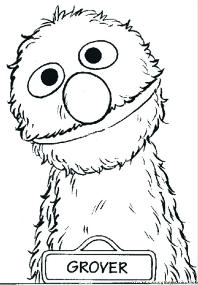 650x935 Grover Sesame Street Coloring Pages