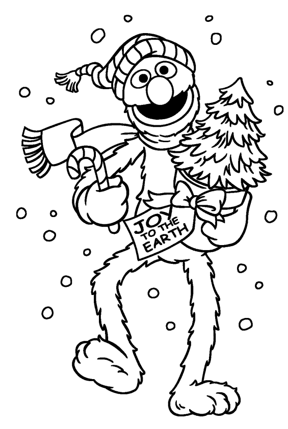 565x842 Sesame Street Christmas Coloring Pages Grover Coloring Pages Many