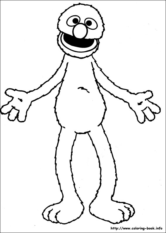 567x794 Grover Coloring Page