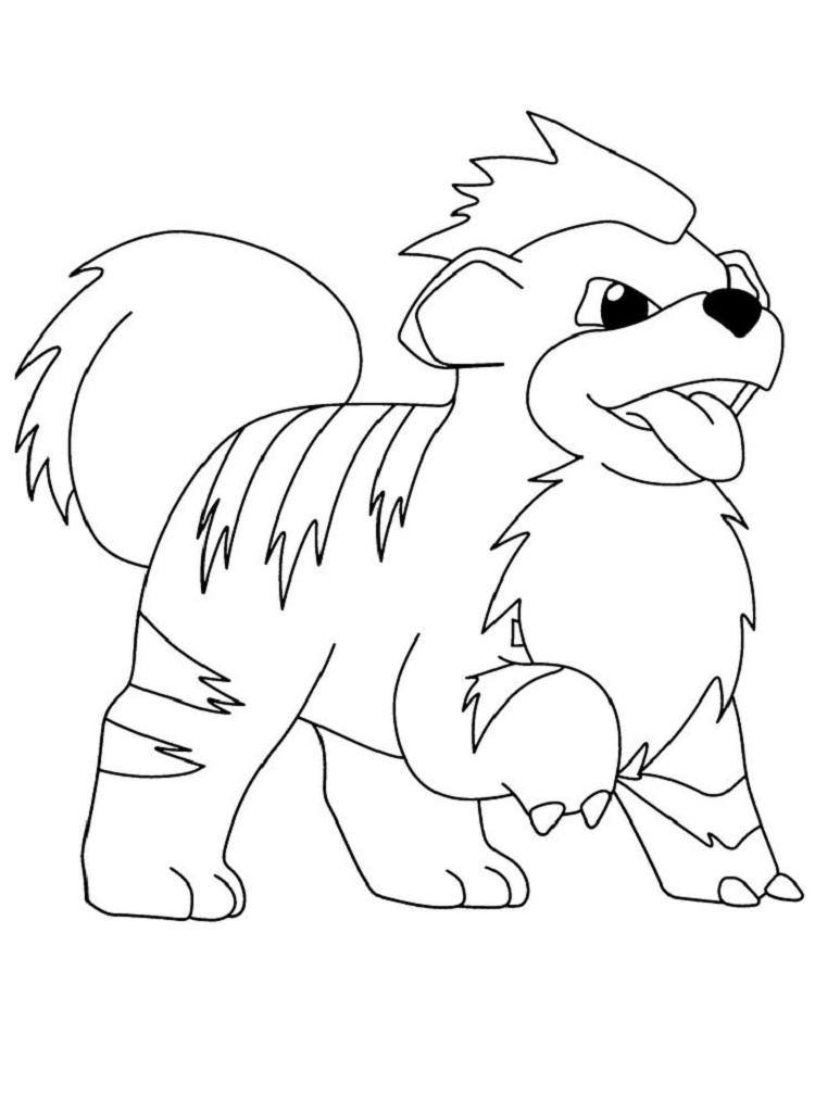 750x1010 Pokemon Coloring Pages Growlithe