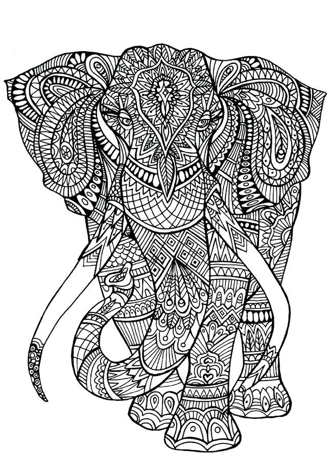 650x922 Grown Up Colouring Pages To Print Adult Coloring Pages Elephant