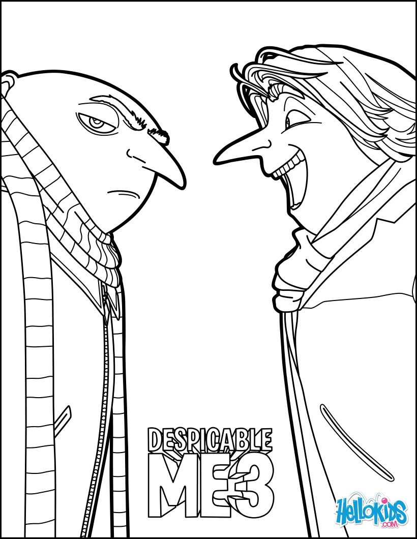 820x1060 Gru And This New Friend Coloring Page More Despicable Me Coloring