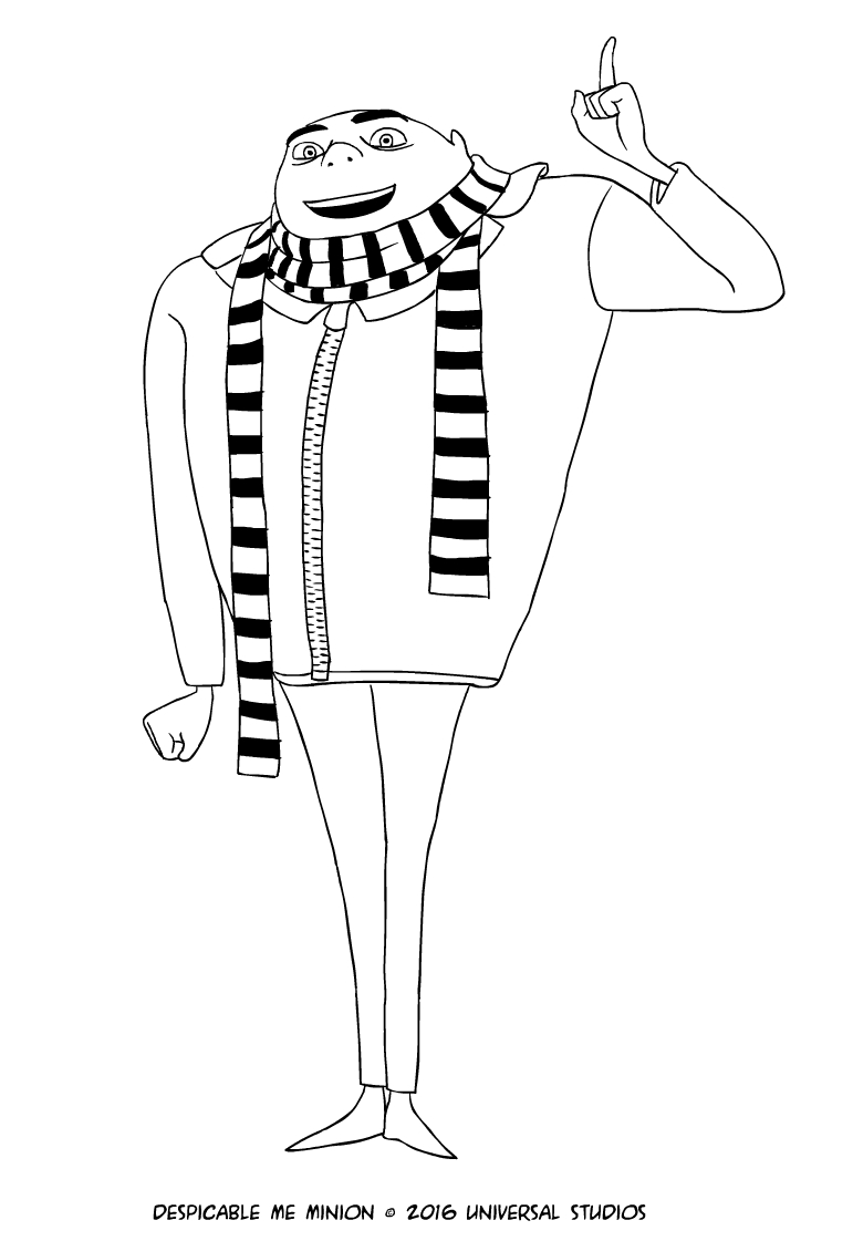 771x1121 Gru Of Despicable Me Coloring Page