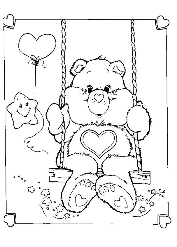 607x850 Astounding Care Bears Coloring Pages The On Book Info
