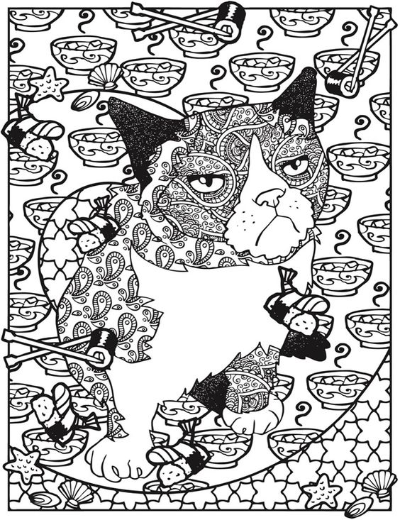 564x733 Grumpy Cat Coloring Pages