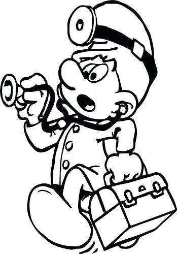 349x500 Smurfs Coloring Pages Coloring Pages Smurf Coloring Pages Doctor