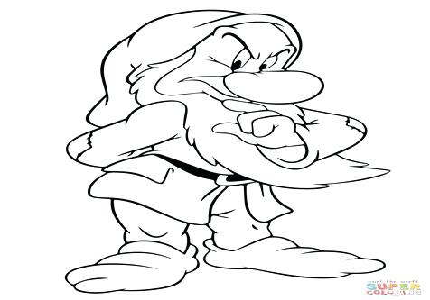 476x333 Dopey Dwarf Coloring Pages Dwarfs Kids Under Snow White
