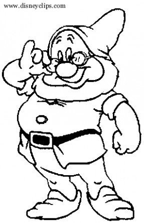 287x443 Grumpy Seven Dwarfs Coloring Pages Sketch Coloring Page