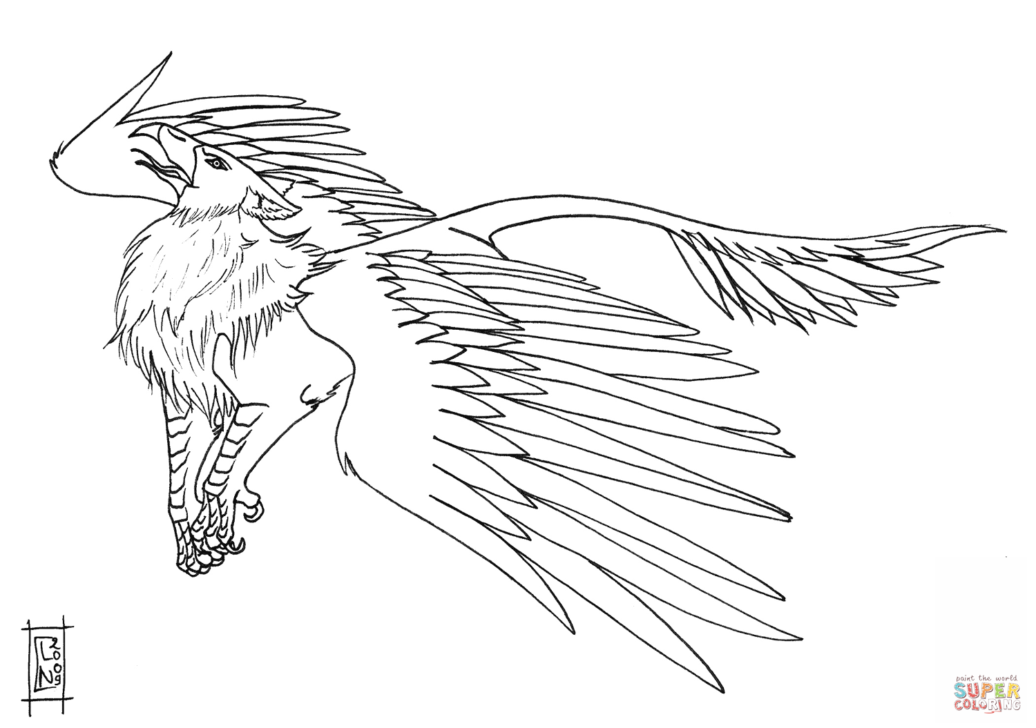 1500x1055 Pioneering Gryphon Coloring Pages Morh The Griffin Page Free