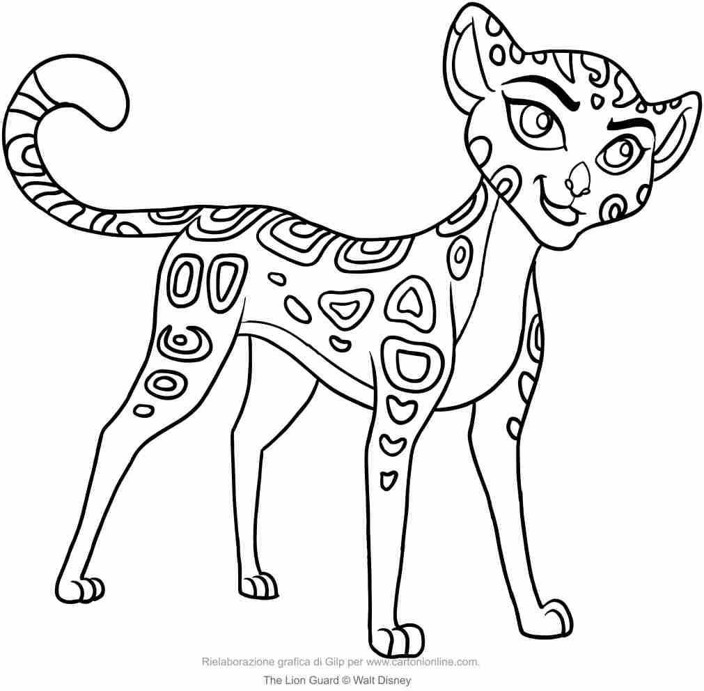 1011x992 Fuli The Lion Guard Coloring Page Outstanding Pages Olegratiy