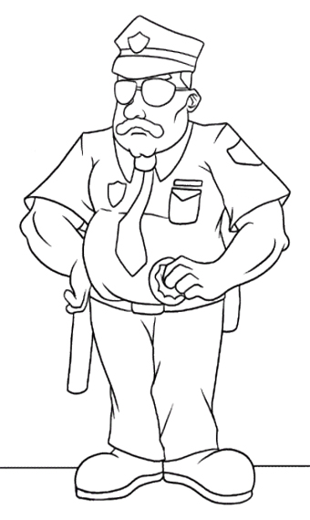 340x570 Security Guard Coloring Pages