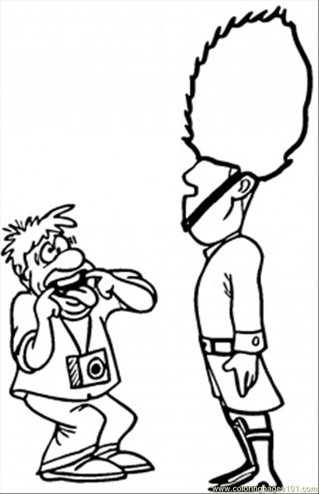 650x1006 Tourist And Guard Coloring Page