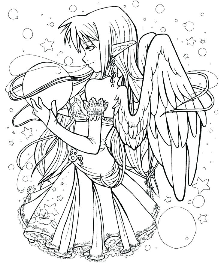 736x877 Guardian Angel Coloring Page Free Printable Angel Coloring Pages