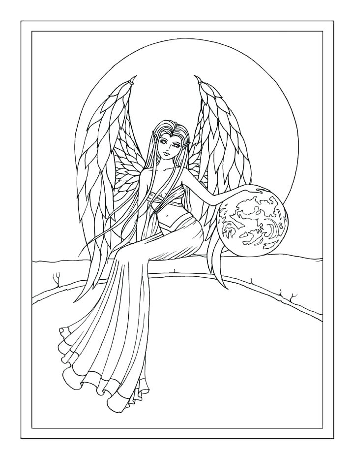 720x932 Guardian Angel Coloring Page