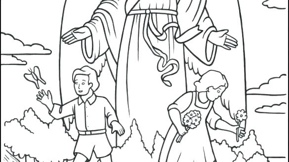 585x329 Catholic Coloring Books Guardian Angel Coloring Page Catholic Free