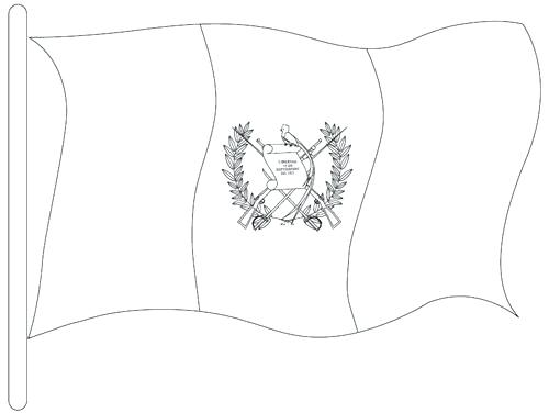 500x376 Guatemala Flag Coloring Page National Symbol Flag Coloring Page