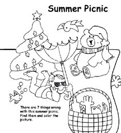 236x261 Picnic Friends Coloring Page Picnics
