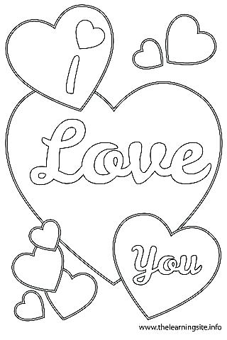 320x480 Love Heart Colouring Pictures Printable Coloring I Love You New I