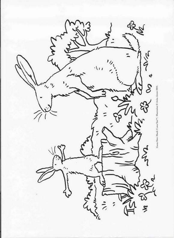 580x796 Coloring Page Guess How Much I Love You Kids N Fun Coloring