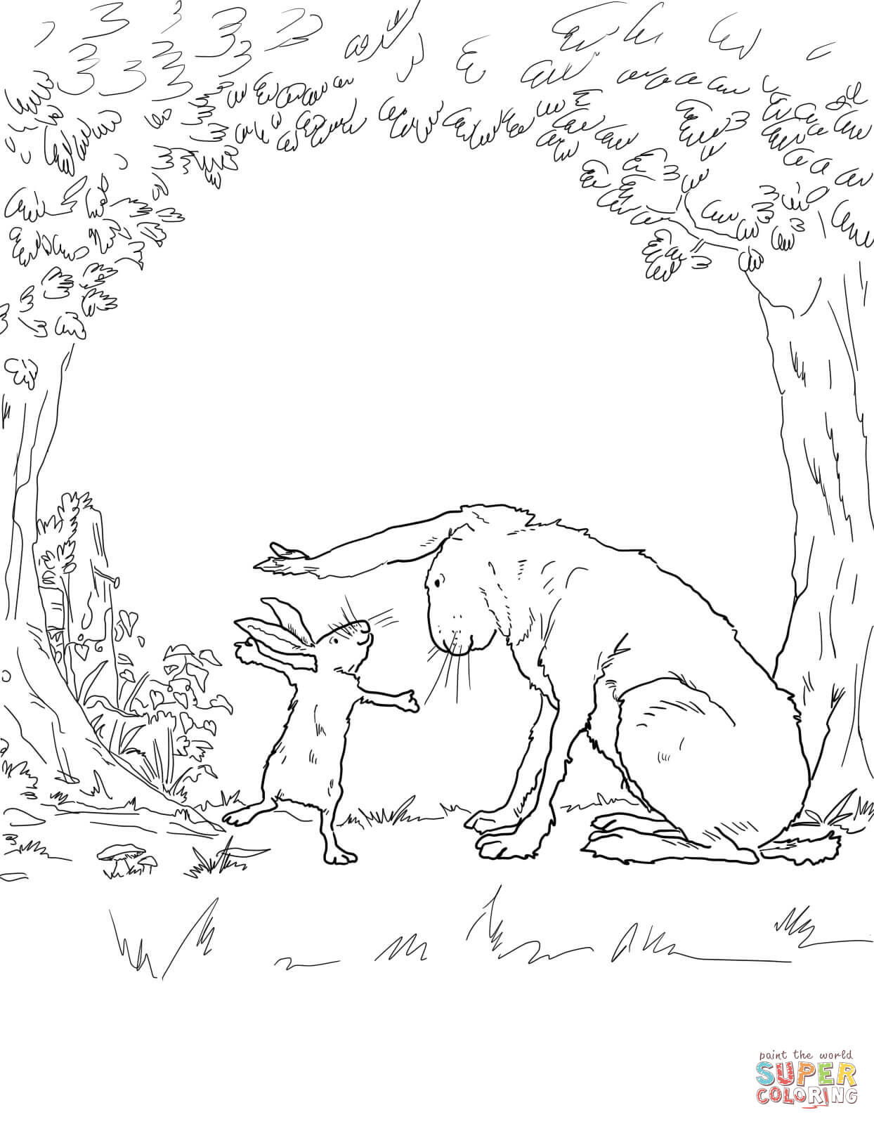 1244x1600 Guess How Much I Love You Coloring Page Free Printable New Pages