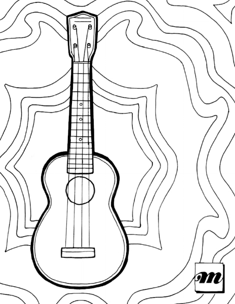 464x600 Free Printable Ukulele Coloring Page Musical Mama