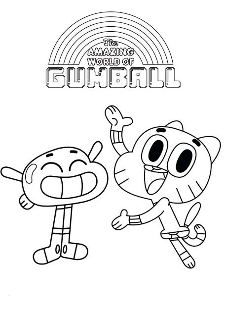 458x640 Coloring Pages The Amazing World Of Gumball Yummie