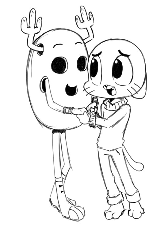 512x768 The Amazing World Of Gumball Coloring Pages Gumball And Penny