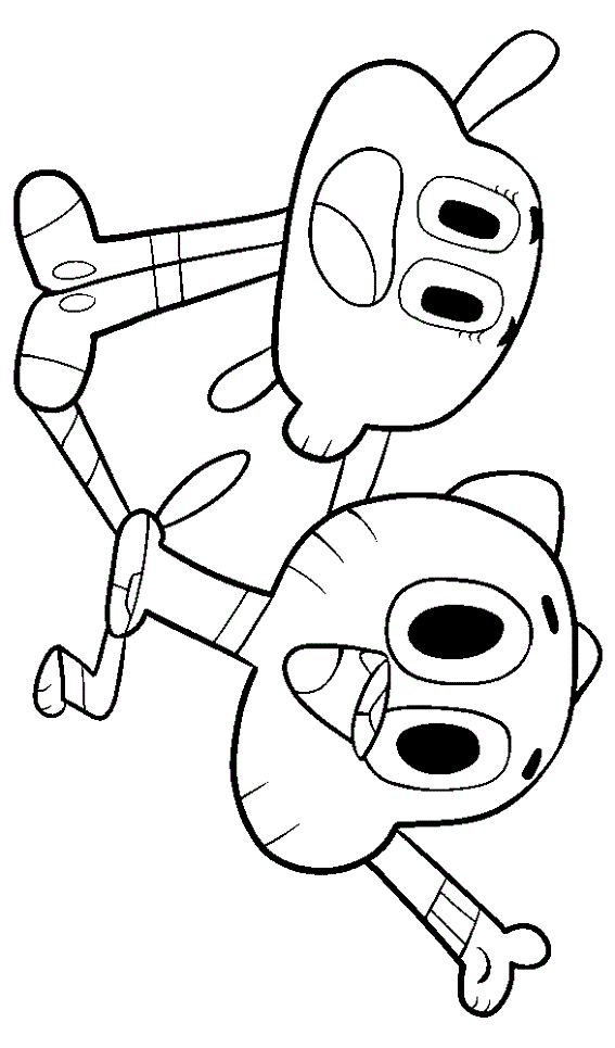 567x965 The Amazing World Of Gumball Coloring Pages Venci