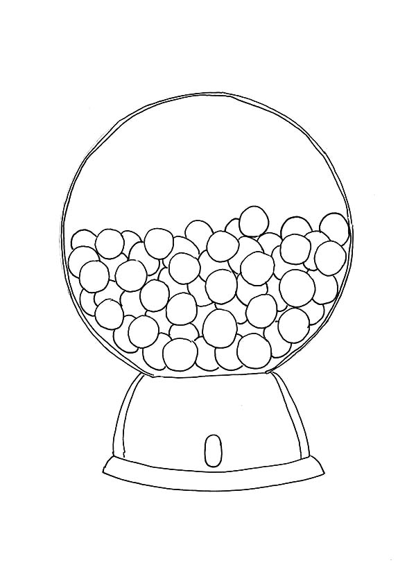 600x825 Printable Gumball Machine Coloring Pages